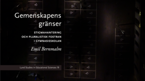 [Translate to English:] Framsida från avhandlingen Gemenskapens gränser