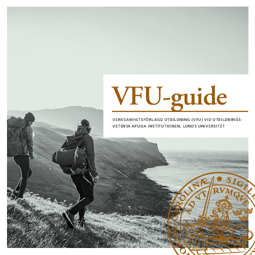 VFU-guide. Omslag med två vandrare.