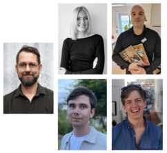 Emil Bernmalm, fil. dr., Dina Bentelid, Andras Bölöni, Jeff Frostander, Axel Matsson, verksamma gymnasielärare Ängelholm